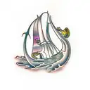 loch ness monster tattoo design idea