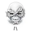 Scarecrow holding a bag of money tattoo design idea