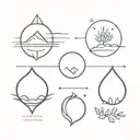 elements earth fire air tattoo design idea