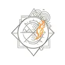 elements earth fire air tattoo design idea