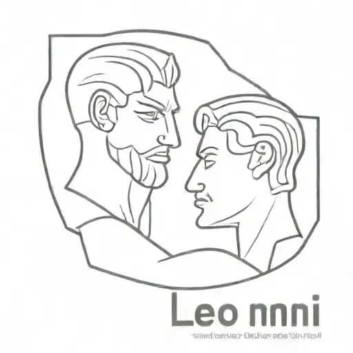 Leo, Gemini, Father and Son, fathers birth and death date tattoo design idea