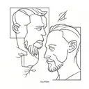Leo, Gemini, Father and Son, fathers birth and death date tattoo design idea