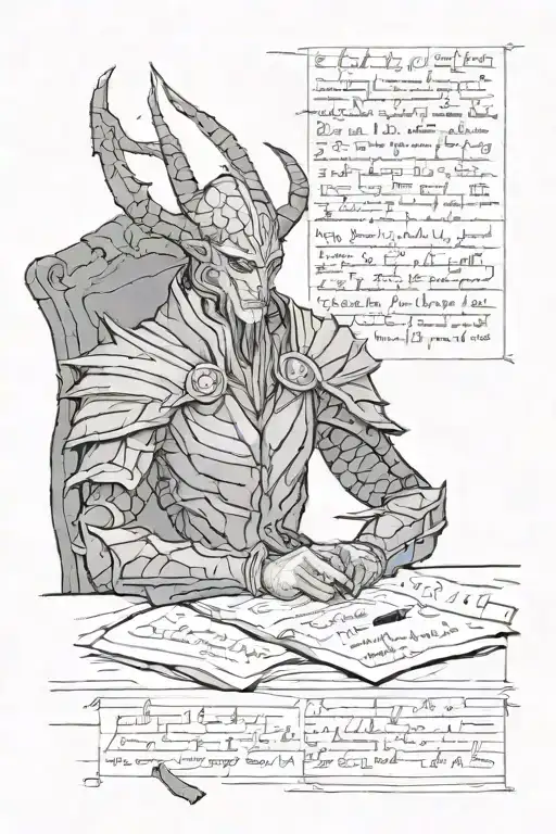 elder scrolls daedric writing tattoo design idea