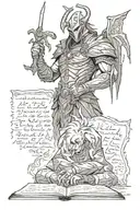 elder scrolls daedric writing tattoo design idea