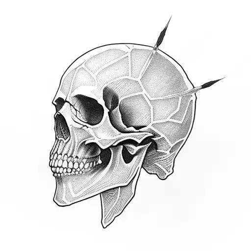 Skeleton Head Skull Side Profile Skull Face Brain Evil Death Horror  Halloween Detailed Tattoo Drawing Logo Art Design JPG PNG SVG Cut File -  Etsy Norway