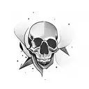 skull side profile  tattoo design idea
