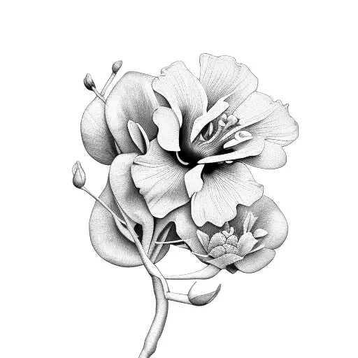 flores hibisco  tattoo design idea