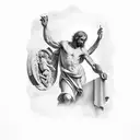 saint matthew and the ange by caravaggio tattoo design idea