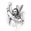 saint matthew and the ange by caravaggio tattoo design idea