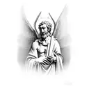 saint matthew and the ange by caravaggio tattoo design idea