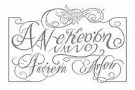 "averion" elegant script font tattoo design idea