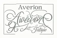 "averion" elegant script font tattoo design idea