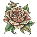 a tattoo of a open rose made out of 100 dollar bills tattoo design idea