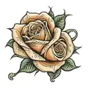 a tattoo of a open rose made out of 100 dollar bills tattoo design idea
