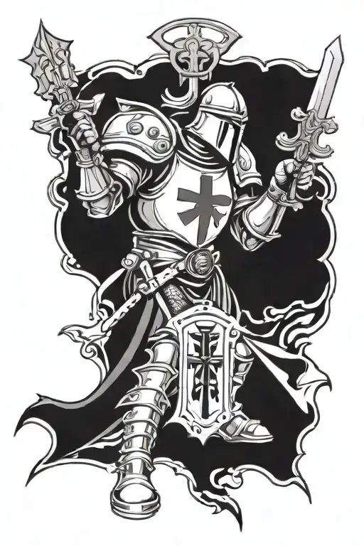 Knights Templar tattoo design idea