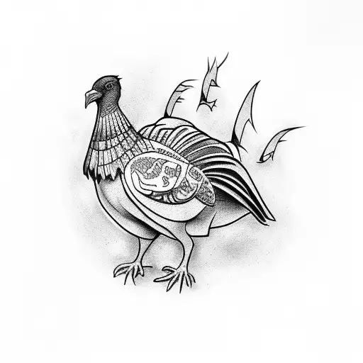free turkey tattoo design idea