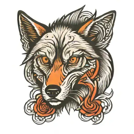 alpha Wolf tattoo design idea