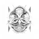 Gemini tattoo design idea