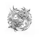 Gemini tattoo design idea