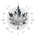 band around forearm showing Canadian maple leaves, respect, honesty, kindness, suicide tattoo design idea