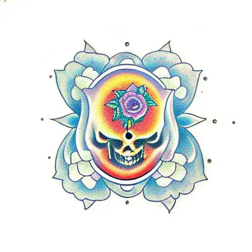 ankh with flowers  tattoo design idea