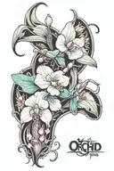 orchid mantis tattoo design idea