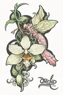 orchid mantis tattoo design idea