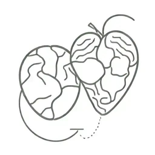 cognitive dissonance with a brain vs heart tattoo design idea