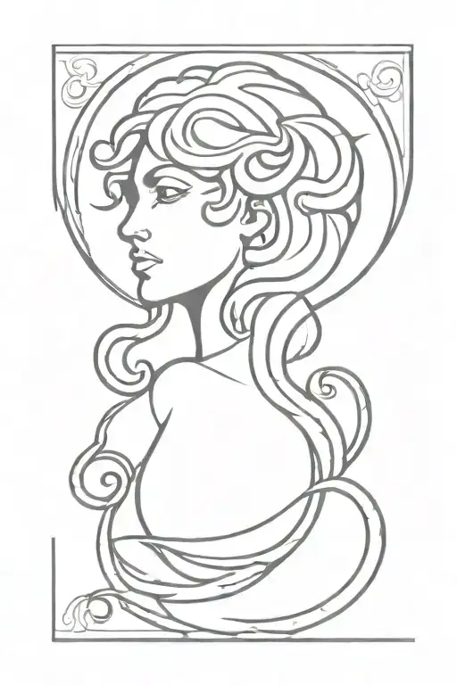medusa semi colon incorporated tattoo design idea