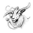 goat Capricorn  tattoo design idea
