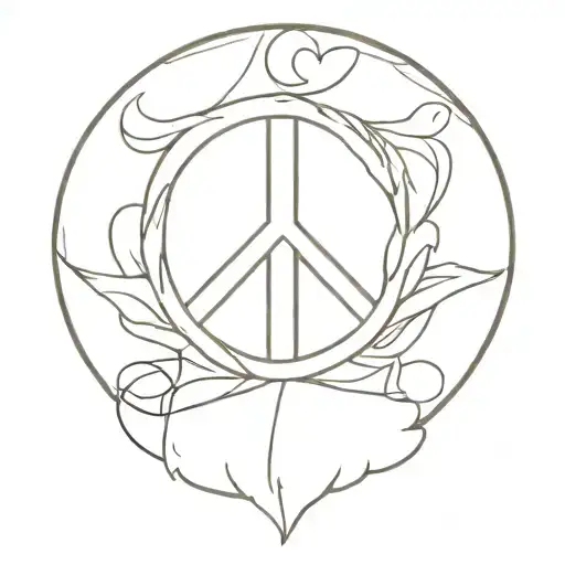 protect your peace symbol tattoo design idea
