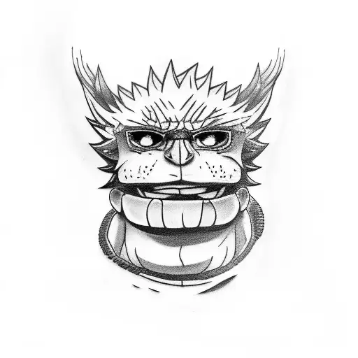 doflamingo neck and shoulders tattoo design idea