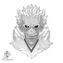 doflamingo neck and shoulders tattoo design idea