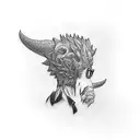 doflamingo neck and shoulders tattoo design idea