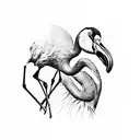 flamingo tattoo design idea