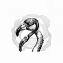 flamingo tattoo design idea