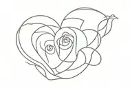 m lost love tattoo design idea