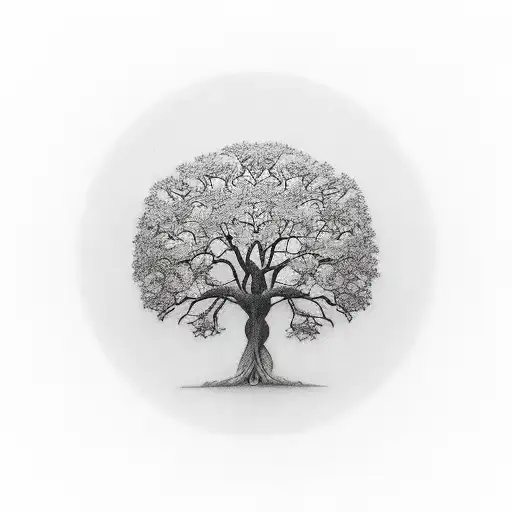 oak Tree of Life tattoo design idea