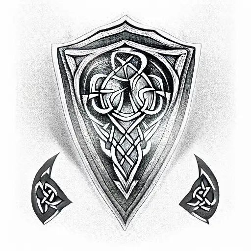 Celtic warrior Shield Design tattoo design idea