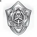 Celtic warrior Shield Design tattoo design idea