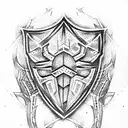 Shield tattoo design idea