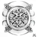 Celtic Trinity Knot Shield Design, cross shield tattoo design idea