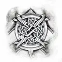 Celtic Trinity Knot Shield Design, cross shield tattoo design idea
