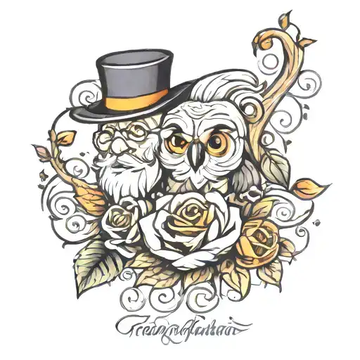 tattoo that represents the love of a grandfather for his grandchildren tattoo design idea