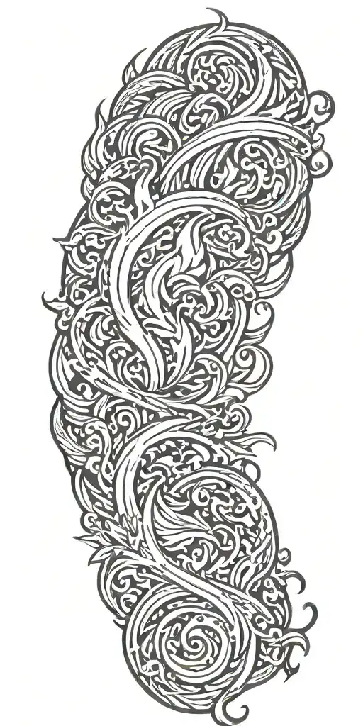 fire flames tattoo design idea