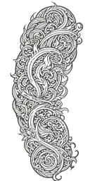 fire flames tattoo design idea