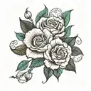 abortion flowers growing tattoo design idea