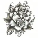 abortion flowers growing tattoo design idea