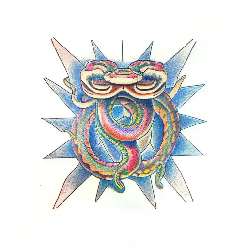 Haiti and Snakes tattoo design idea