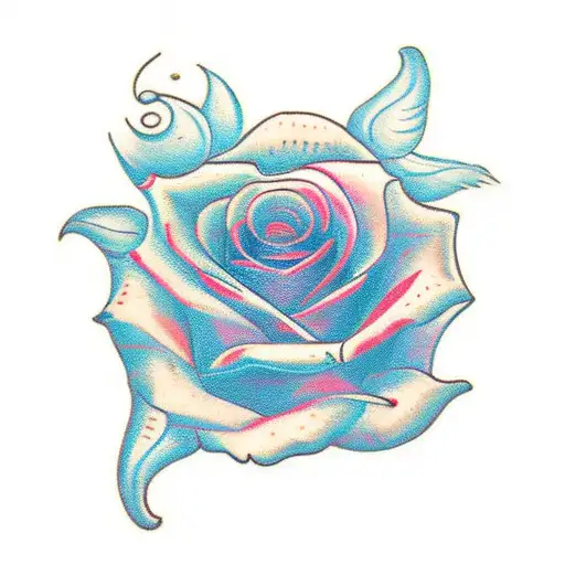 Haitian Spirituality and Roses tattoo design idea